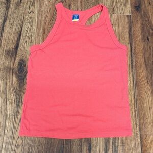 Girls' Old Navy Ribbed Racerback Tank Top - Coral Pink